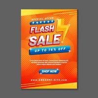Flash Sale Special Offer Poster Template vector