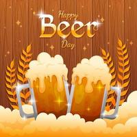 feliz concepto de fiesta del día de la cerveza vector