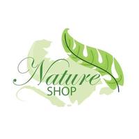 Natural monstera leaf icon. nature shop logo, icon design vector eps 10