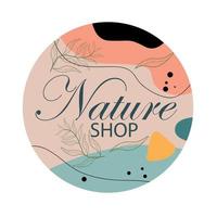 logotipo de la tienda de la naturaleza vector