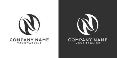 vector de diseño de logotipo de monograma de letra inicial n.