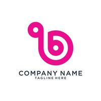 B or BB letter logo design vector. vector