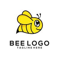 Bee logo vector icon illustration