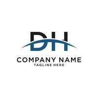 Initial letter DH logo design vector. vector