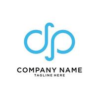 Initial letter DP or PD logo design vector. vector