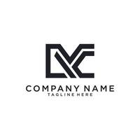 MC or CM initial letter logo design. vector