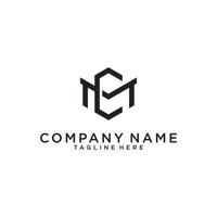 MC or CM initial letter logo design. vector