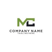 MC or CM initial letter logo design. vector