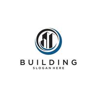 Building idea vector logo design template. Real Estate logo Vector Illustration