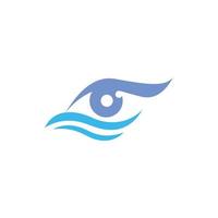 diseño del logotipo vectorial de la visión de la salud ocular. vector