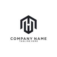 MW or WM initial letter logo design. vector
