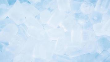 Soft focus of ice cube blue tone color background photo