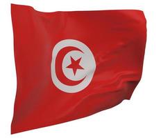 bandera de túnez aislada foto