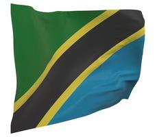 Tanzania flag isolated photo