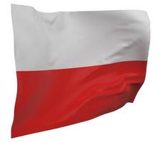 bandera de polonia aislada foto