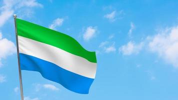 sierra leone flag on pole photo