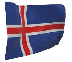 bandera de islandia aislada foto