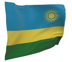 Rwanda flag isolated photo