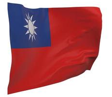 Taiwan flag isolated photo