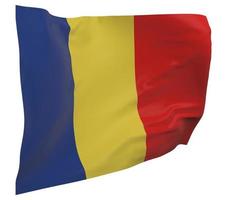 bandera de rumania aislada foto