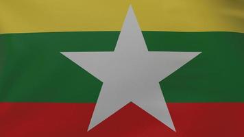 Myanmar flag texture photo