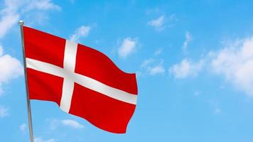 Denmark flag on pole photo