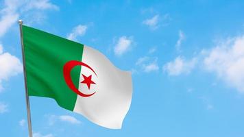 algeria flag on pole photo