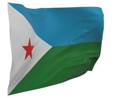 Djibouti flag isolated photo