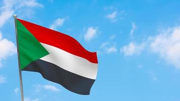 sudan flag on pole photo