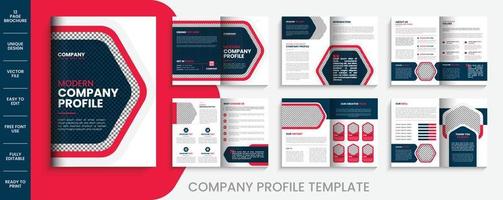 perfil de la empresa diseño de plantilla de folleto de varias páginas folleto comercial creativo vector