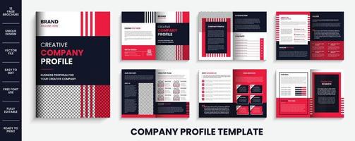 Company profile multipage brochure template design creative business brochure vector