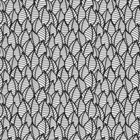 Black and white seamless vector pattern of leaves. Design for fabric, wallpaper, wrapping paper, background. Vector illustration