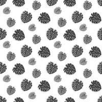 Monstera Deliciosa Leaf Seamless Pattern. Perfect for Textile, Fabric, Background, Print. Vector illustration