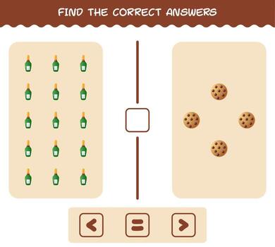 Find the correct answers of cartoon christmas. Searching and Counting game. Educational game for pre shool years kids and toddlers vector
