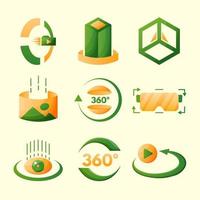 Set of 360 Technology Icon vector