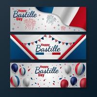 Bastille Day Festivity Banner vector