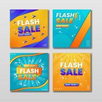 Flash Sale Social Media Post vector