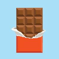 barra de chocolate ilustración vectorial, aislado en el fondo vector