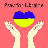 Oren por la paz en Ucrania. el concepto de oración, duelo, humanidad. no a la guerra. ilustración vectorial vector
