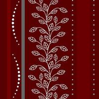 Stylish leafy plant pattern on burgundy background for wallpaper, textile, factory production in EPS10 vector format