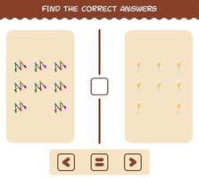 Find the correct answers of cartoon christmas. Searching and Counting game. Educational game for pre shool years kids and toddlers vector