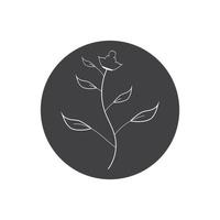 plantilla de diseño de icono de vector de floristería de belleza