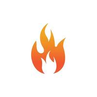 plantilla de diseño de ilustración de icono de vector de fuego de llama caliente