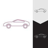 diseño de icono de ilustración de vector de coche