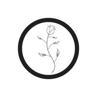 Beauty florist vector icon design template