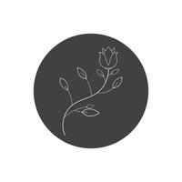 Beauty florist vector icon design template