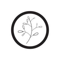 Beauty florist vector icon design template