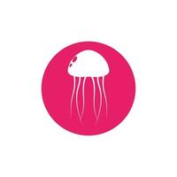 cute jelly fish Vector icon design illustration Template