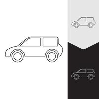 diseño de icono de ilustración de vector de coche