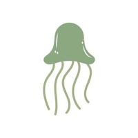 cute jelly fish Vector icon design illustration Template